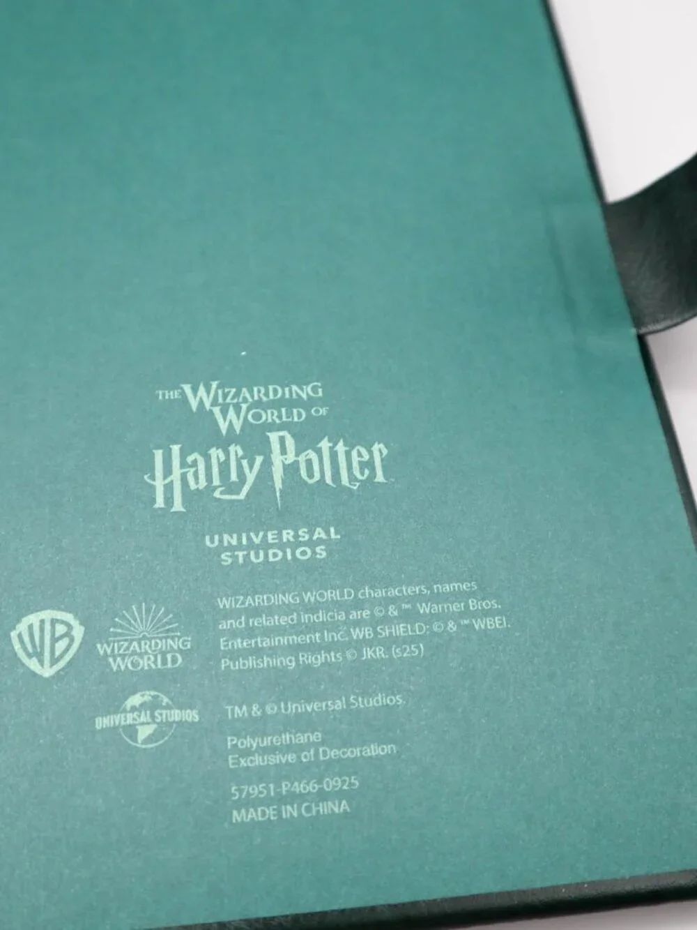 Harry Potter Slytherin Journal Diary Faux Leather Universal Wizarding World